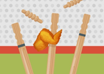 Fried chicken wing hits the stumps