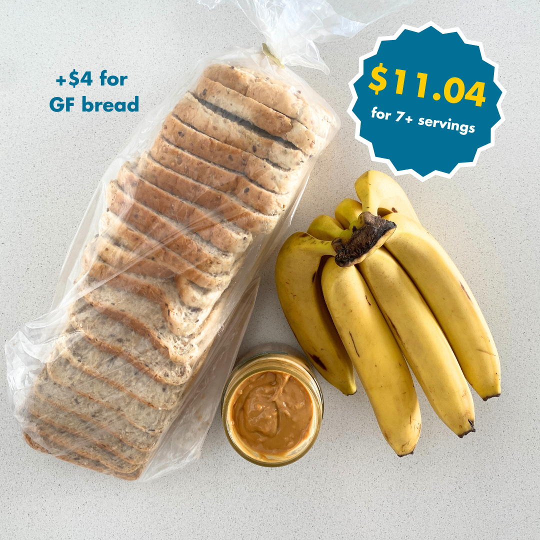Cost of peanut butter and banana on toast for a week