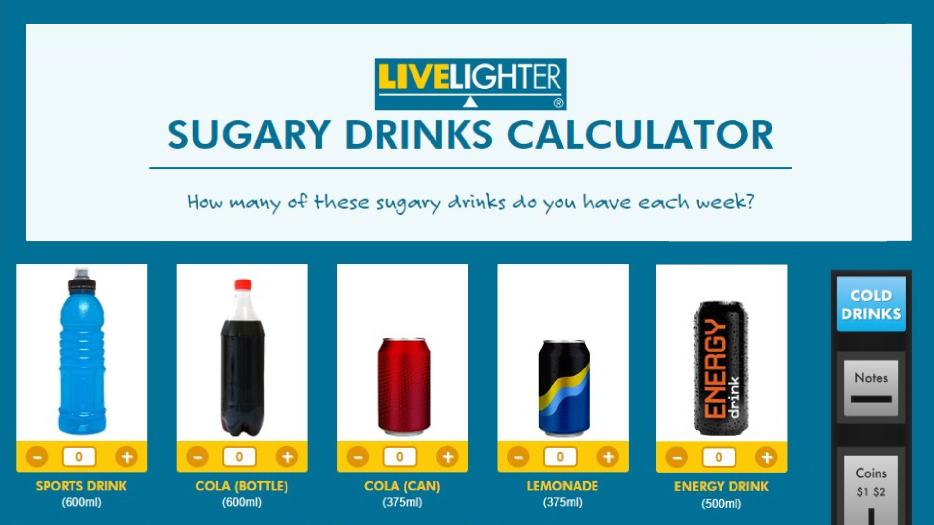 Sugary drinks calculator