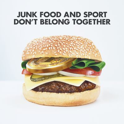 Junk food and sport don't belon together