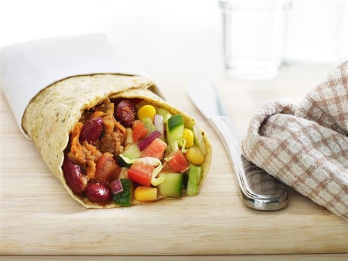 mince and bean burrito