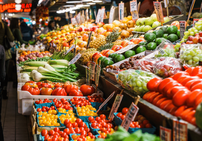 vegies at a market