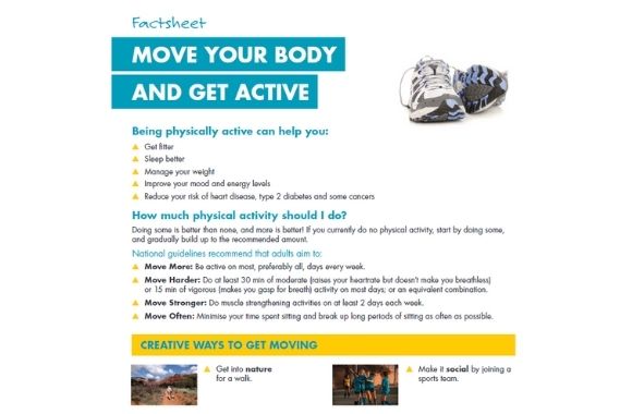 Be Active Everyday and Sit Less factsheet thumbnail