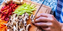 chopped veggies