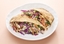 Pita bread with coleslaw and chicken salad