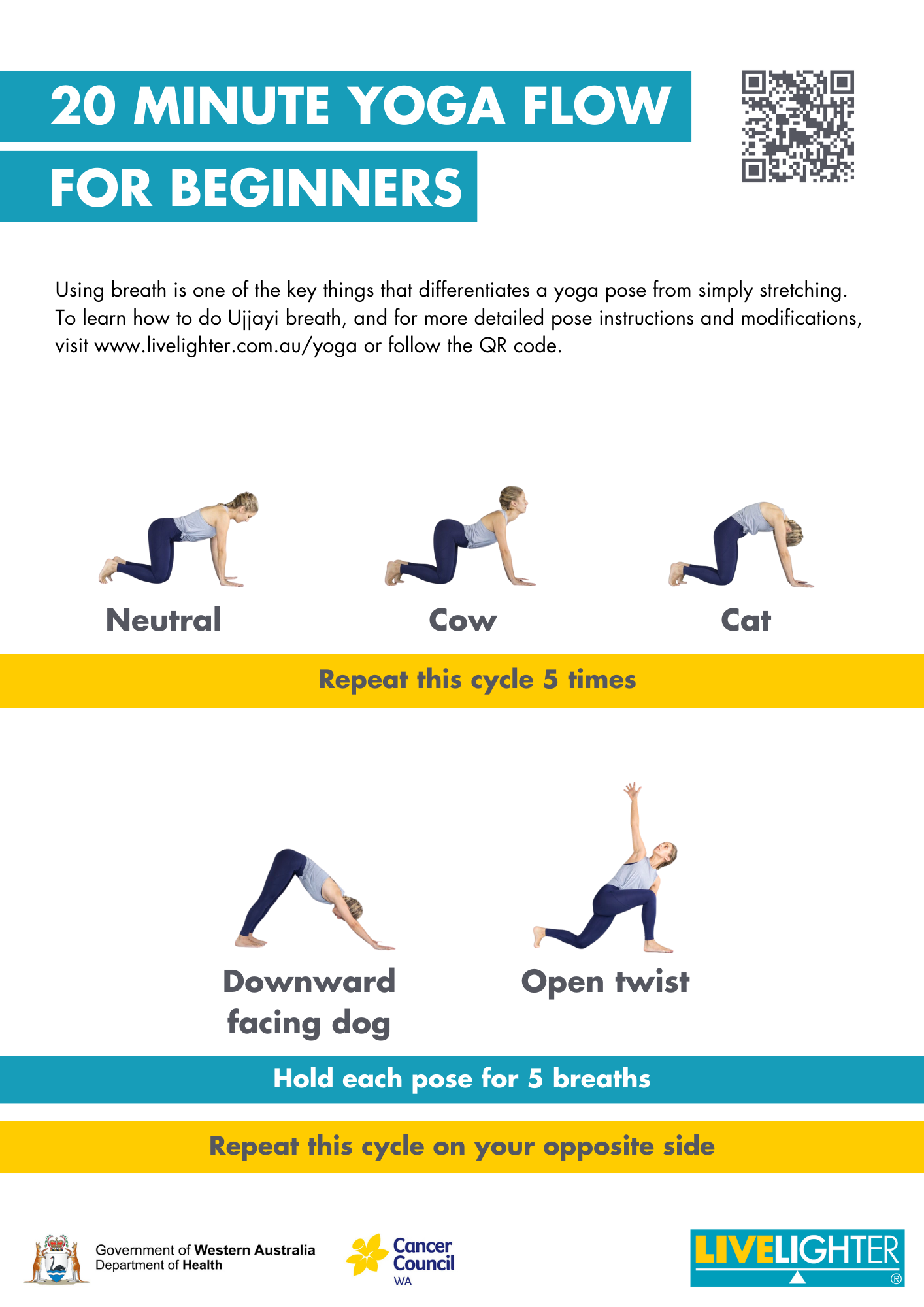 Yoga for beginners printable