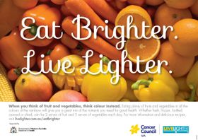 Eat Brighter orange poster