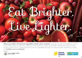 Eat Brighter red poster
