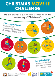Christmas Move-ie Challenge Card
