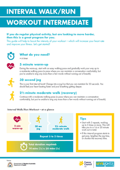 Interval walk/run workout
