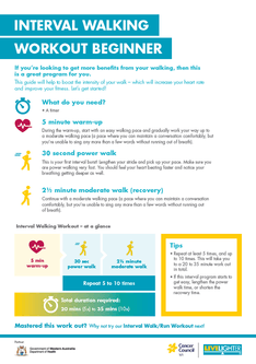 Interval walking workout