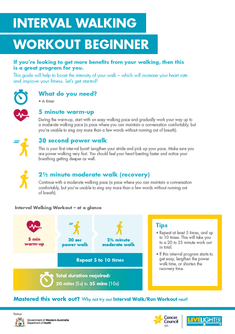 Interval walking workout