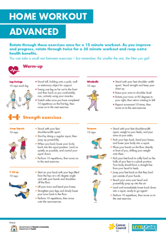 Home strength workout advanced