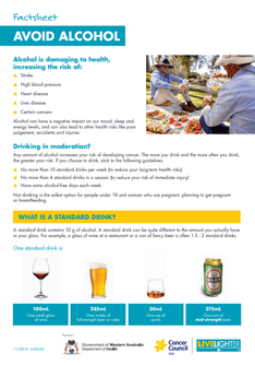 Cut Back on Alcohol factsheet thumbnail