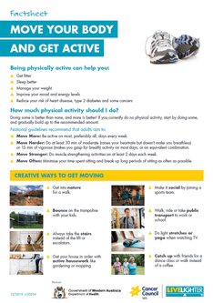 Be Active Everyday and Sit Less factsheet thumbnail