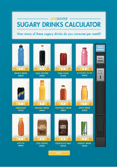 Sugary Drink Calculator postcard thumbnail