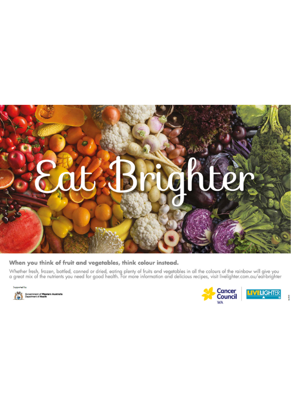 Rainbow Eat Brighter poster