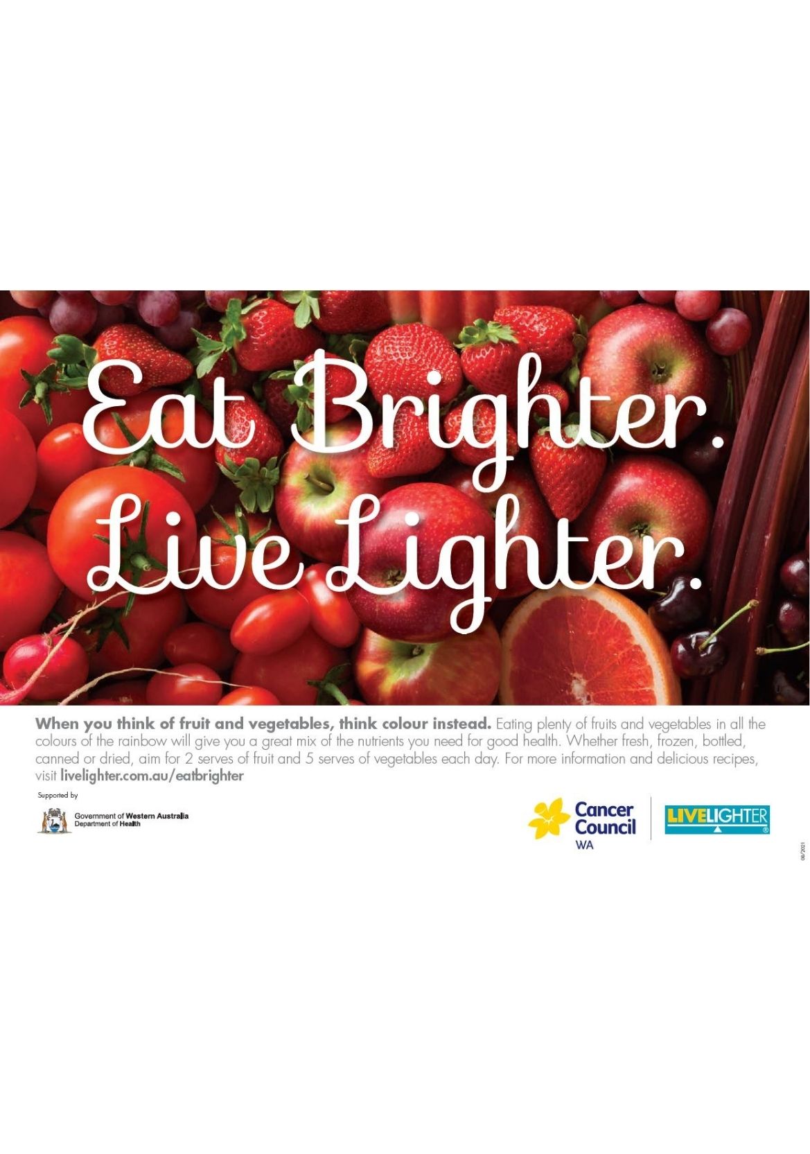 Red Eat Brighter LiveLighter poster