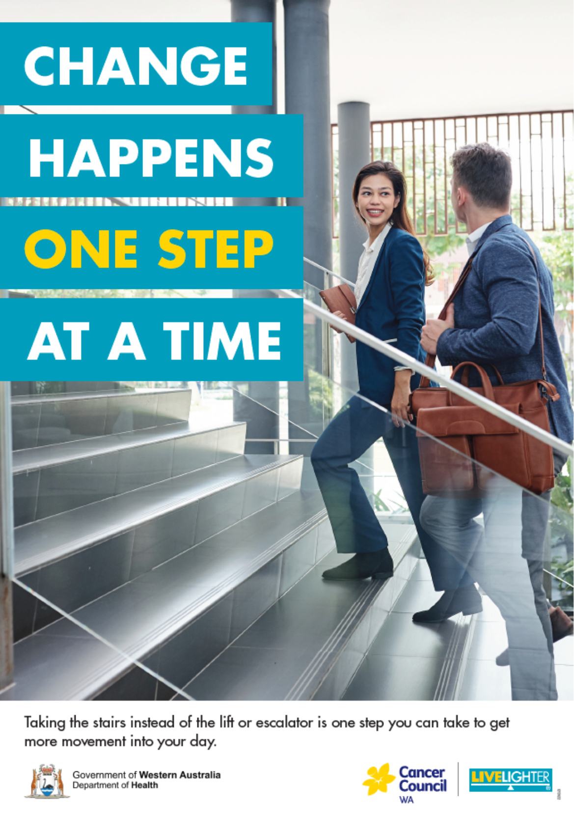 Take the stairs (office) nudge poster