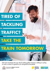 Take the train nudge poster