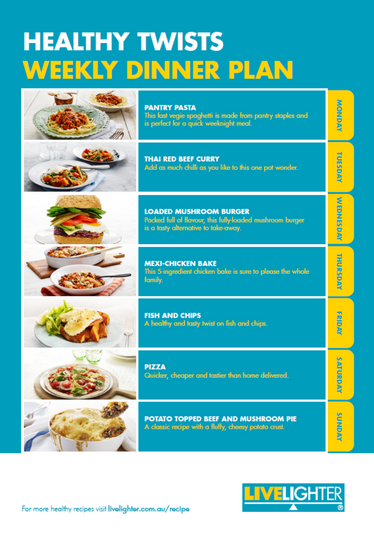 Healthy twists meal plan