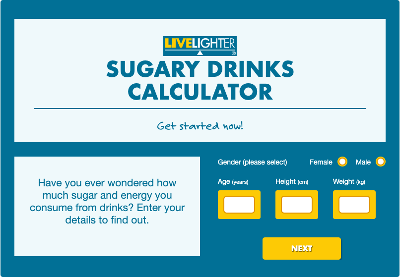 Sugary drinks calculator